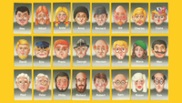 The original cast of characters of the game “Guess Who”
