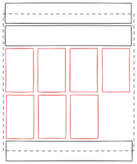 Wrap the horizontal blocks so there’s only vertical overflow.